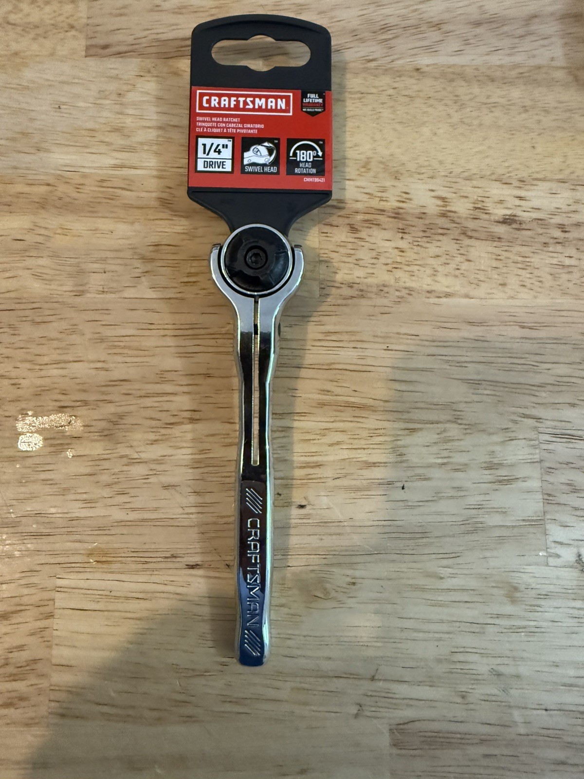 CRAFTSMAN 72-Tooth 1/4-in Drive Rotating Head Ratchet Swivel Head CMMT99421 New