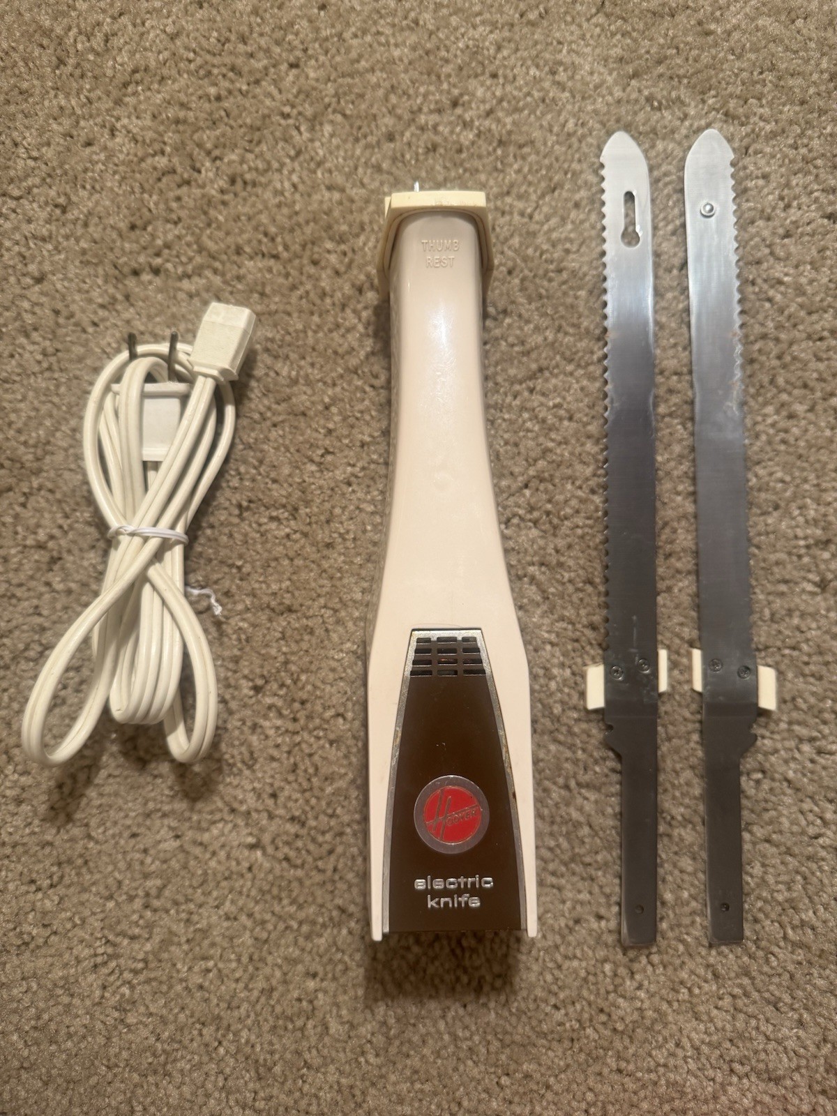 Vintage Hoover Electric Knife Sharpener 6301 Blades, Power Cord *For Parts*