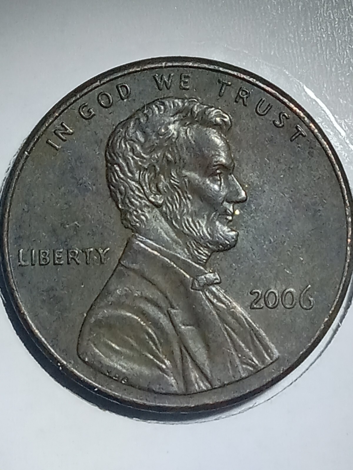 2006 Lincoln Cent Black Beauty With Gold Flake!!