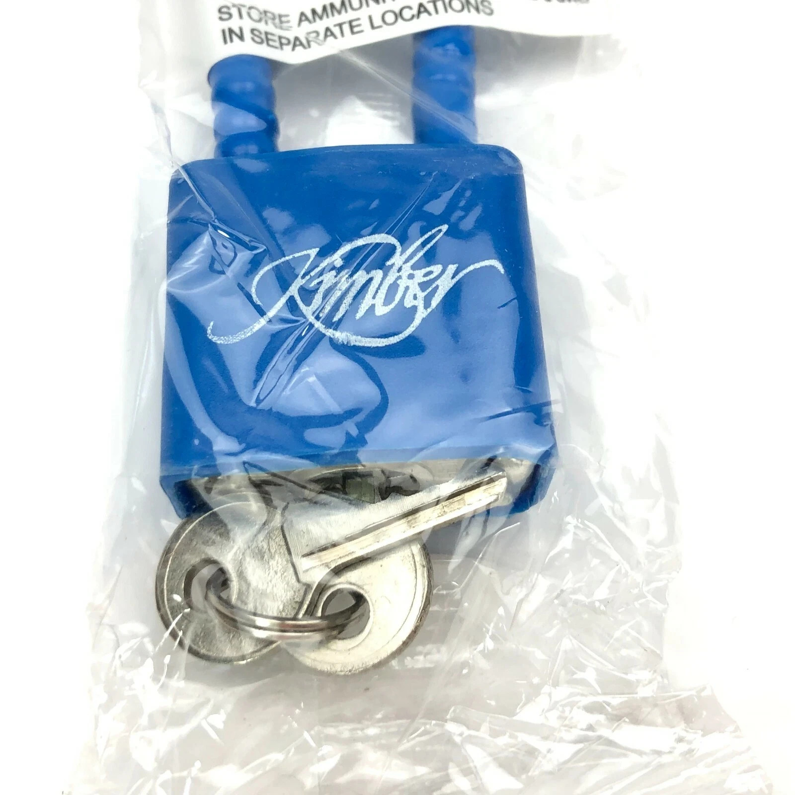 Kimber Gun Safety Cable Lock Blue + 2 Keys & Instructions NEW