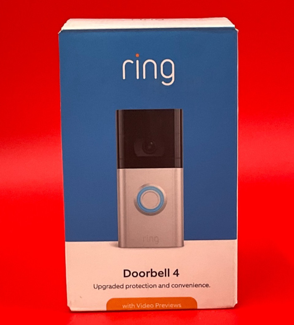 Ring Video Doorbell 4 satin nickel B08JNR77QY ✅ ❤️️ ✅ ❤️ NEW OPEN BOX ✅ ❤️️ ✅ ❤️