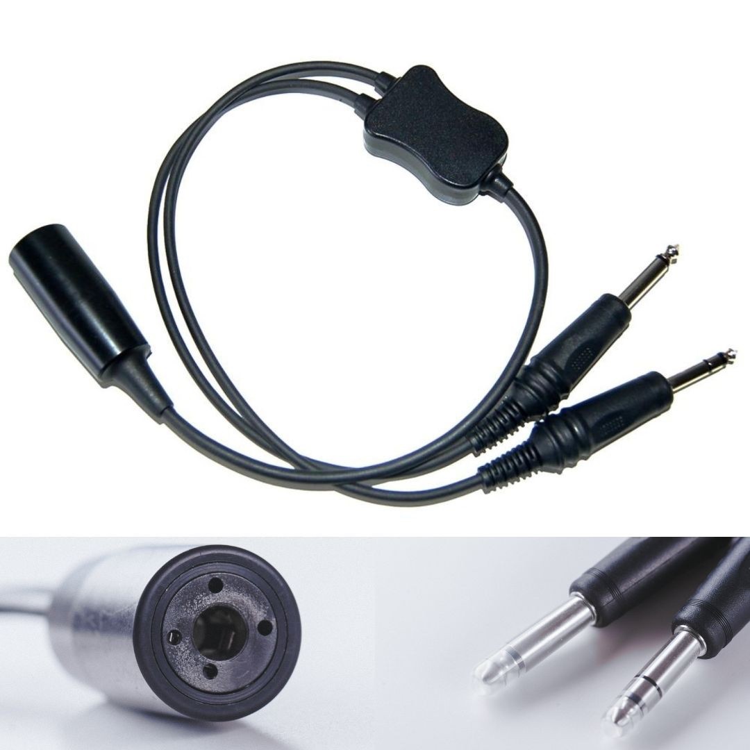 Aviation Headset Adapter BOEING GA Dual Plug to U174 Plug for Bose A10 A20
