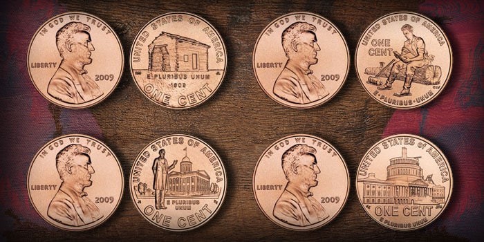 2009 Lincoln Bicentennial Penny P & D From Mint Rolls 8 Coins