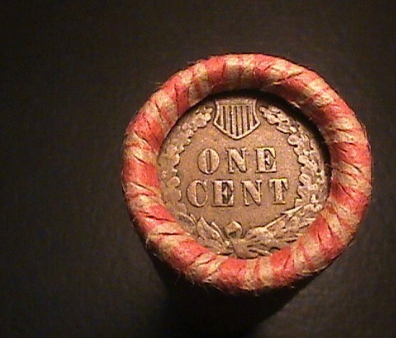 ONE [1] UNOPENED ROLL INDIAN HEAD PENNY ROLL FROM ESTATE LOT COIN COLLECTION RR