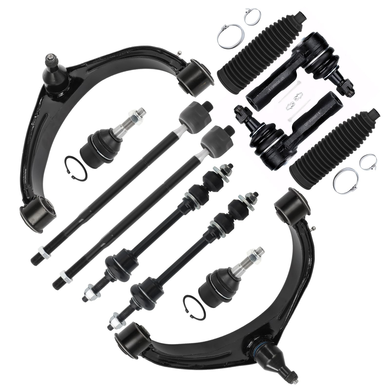 12Pcs Control Arm Ball Joint Sway Link Tie Rod for 2013-2018 1500
