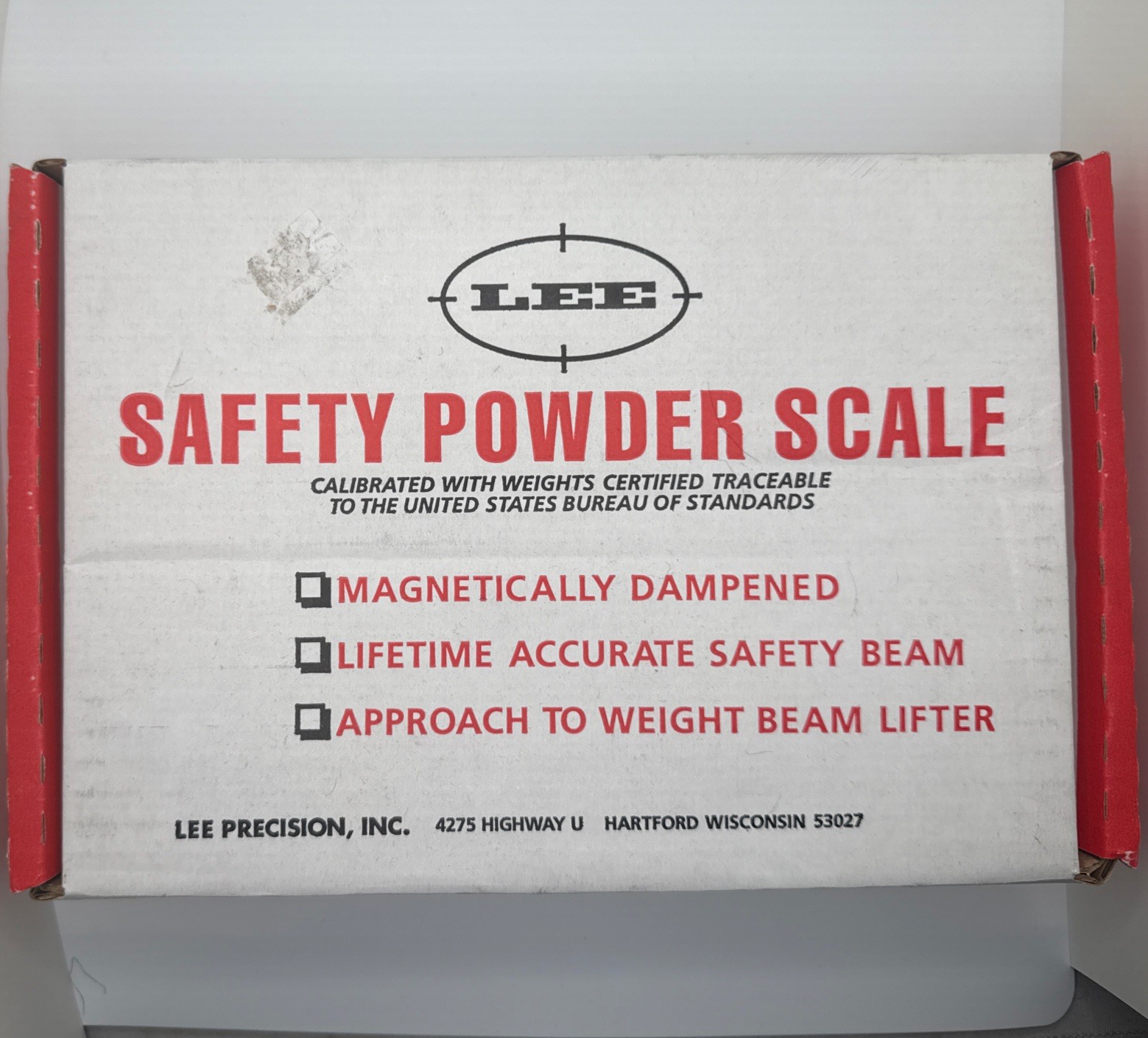 Lee Precision 90681 Safety Magnetic Powder Scale - Red