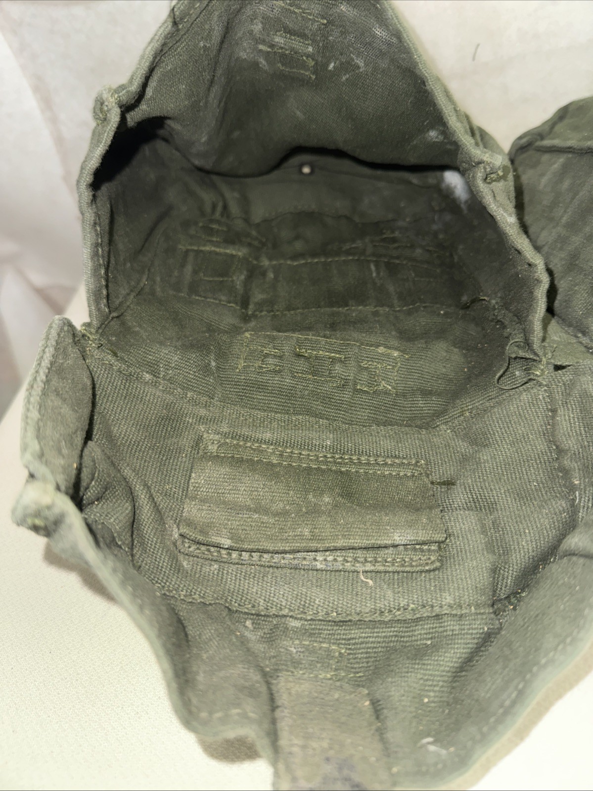 British 58 Pattern Cotton Webbing Double Kidney Pouch Set - Olive Drab Green