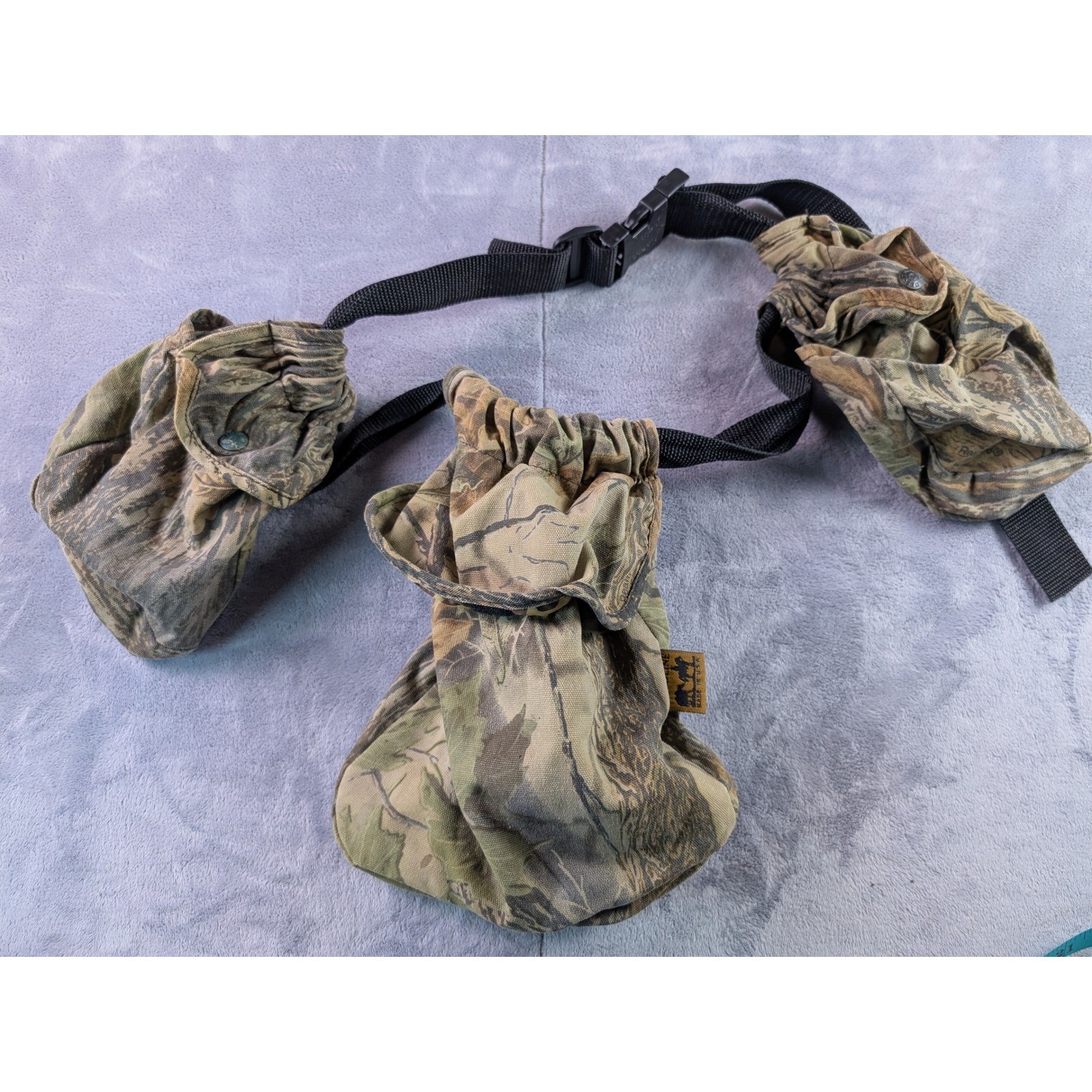 Fieldline Camo Hunting Waist Belt 3 Pouch Game Bag Made in USA Camouflage