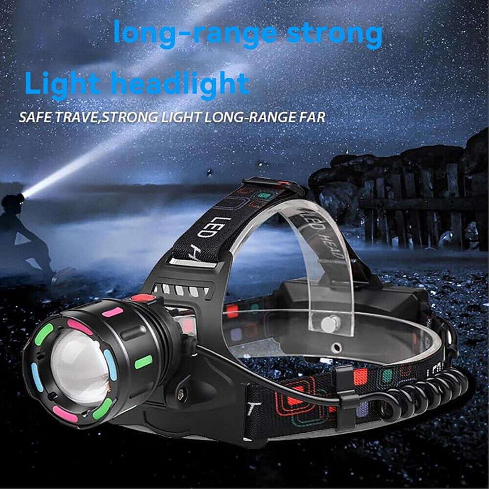 999000LM LED Headlamp Rechargeable Headlight Zoomable Head Torch Lamp Flashlight
