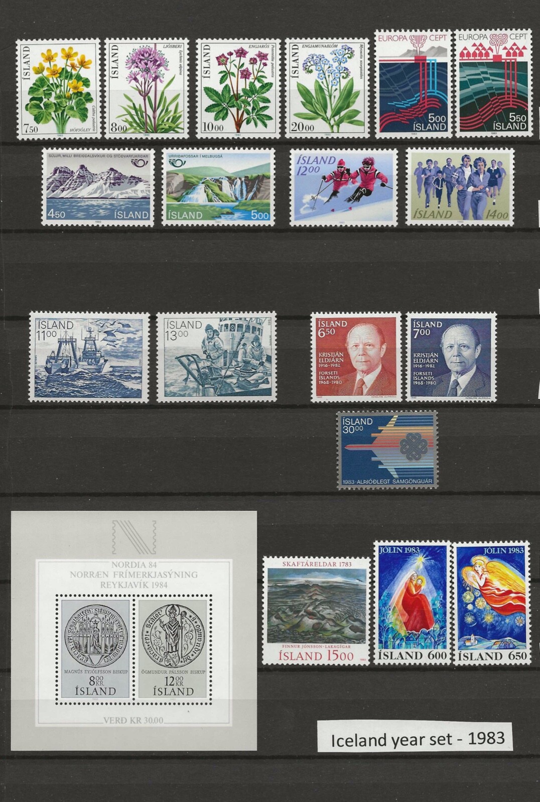 Iceland 1983 year set  MNH (i83)