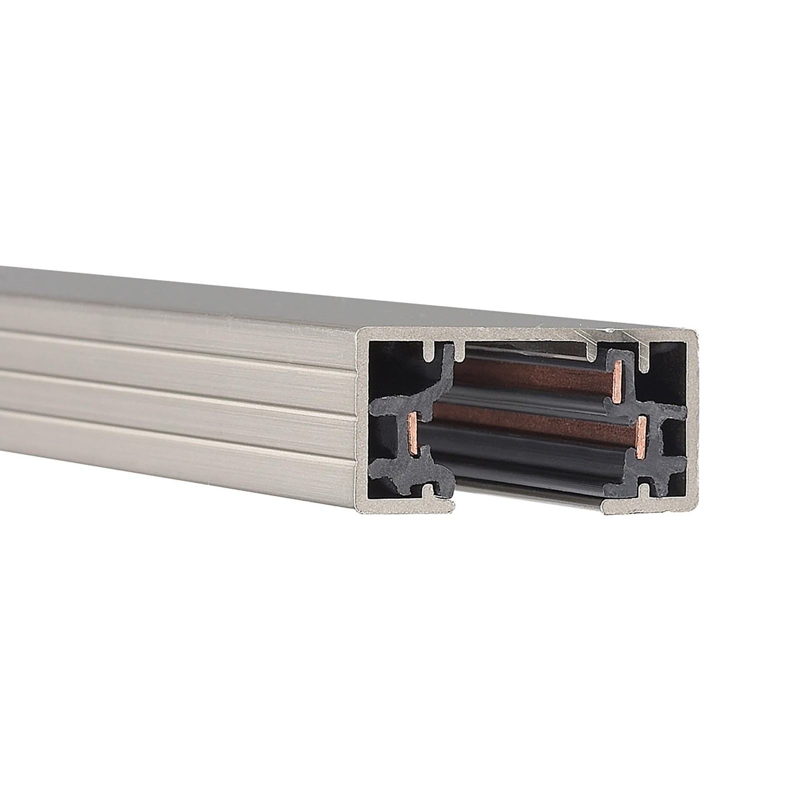 WAC Lighting H Track 8FT Single Circuit Field Cuttable 8 Feet, Brushed Nickel