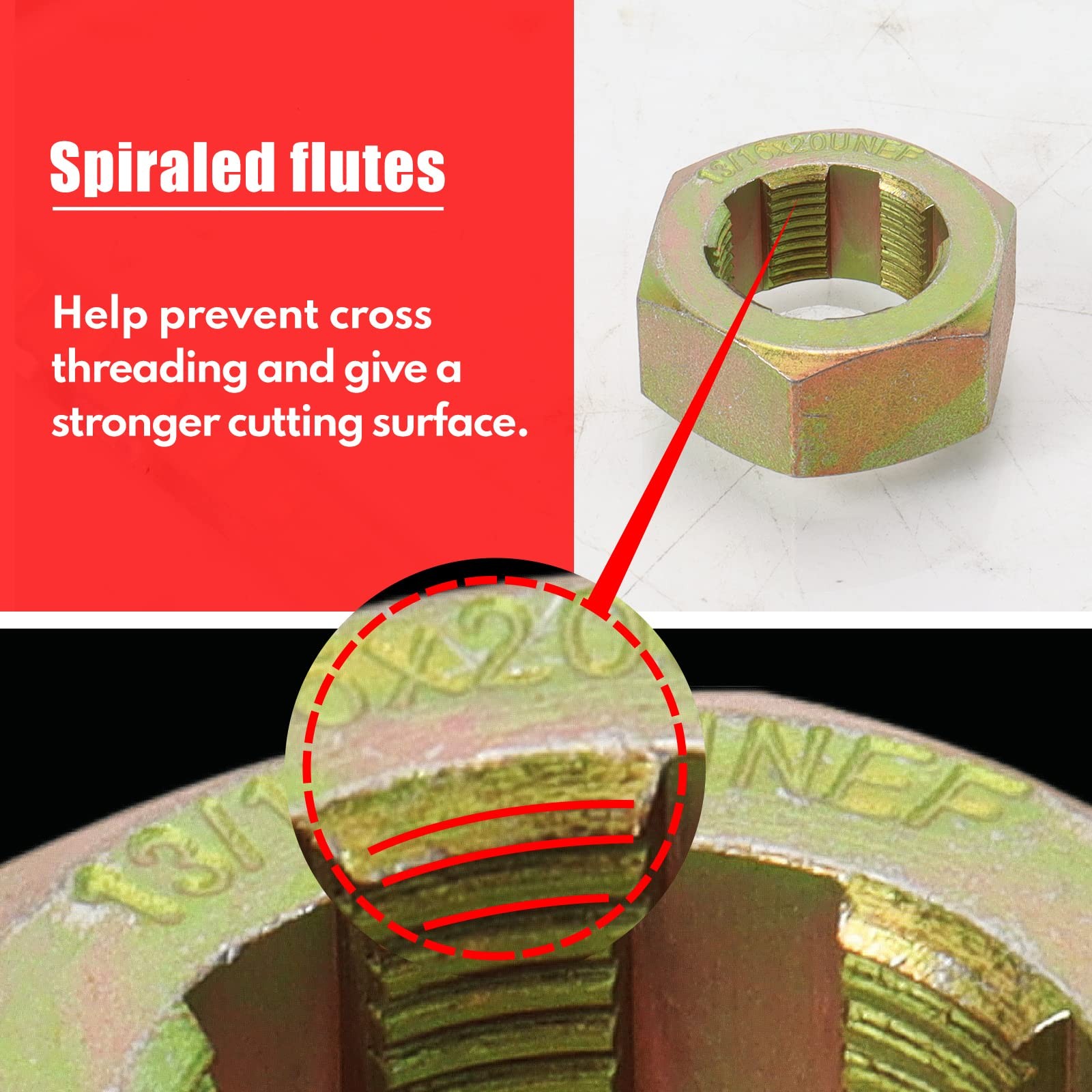 BILITOOLS Axle Spindle Rethreading Tool Kit, 10-Piece Wheel Stud Thread...