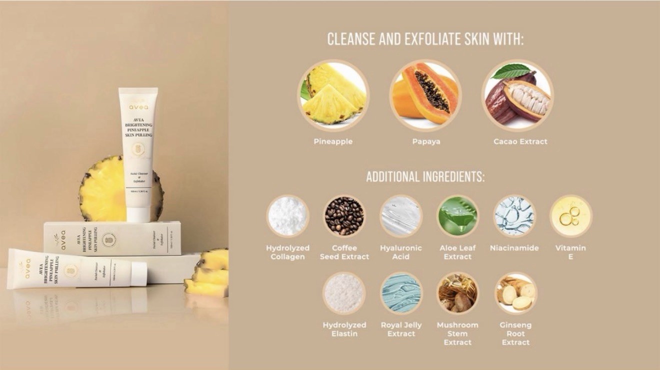 K-BEAUTY | Avea Brightening Pineapple Skin Pulling | Exfoliator 100ml