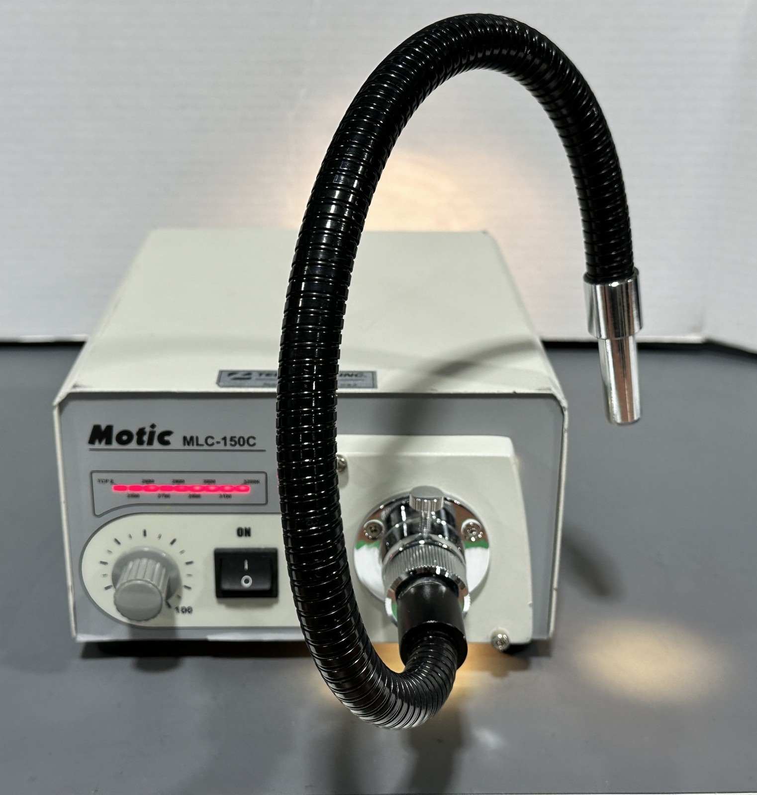 Motic MLC-150C Cold Light Power Supply with Hard-Tube Single Fiber Optic Light