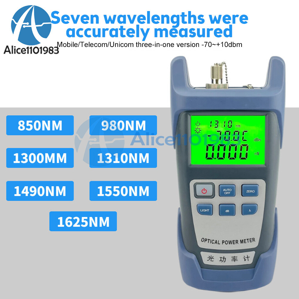 Fiber Optic Tool Kit -70~+10dBm Optical Power Meter Visual Fault Locator 10mw