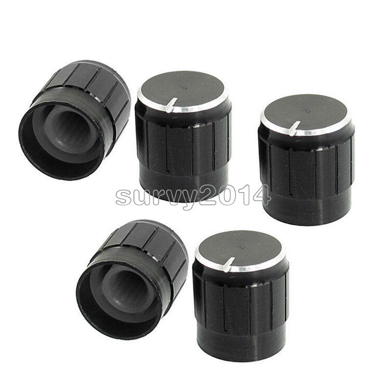 5PCS Useful Volume Control Rotary Knobs For 6mm Dia Potentiometer