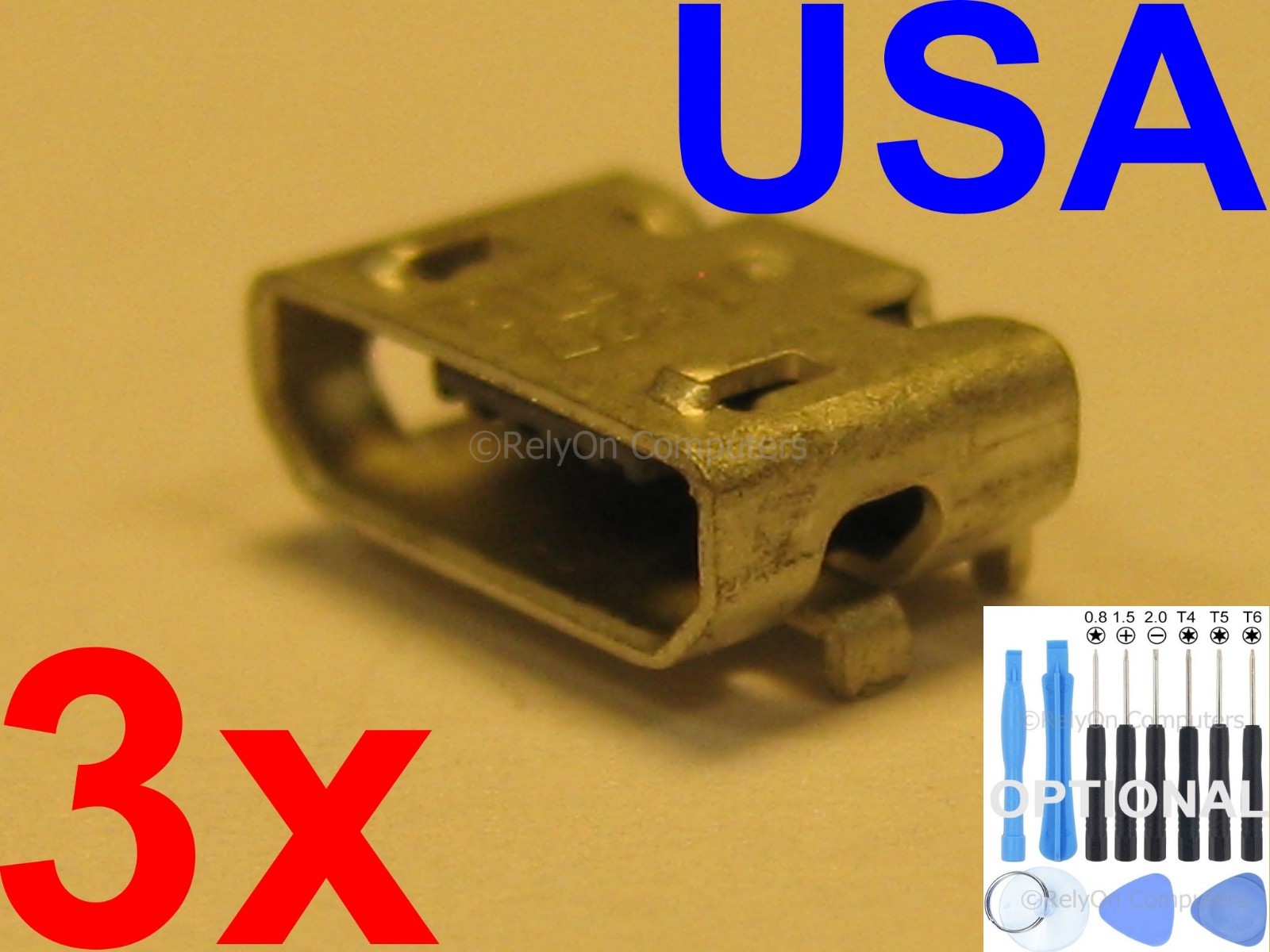 3x Micro USB Charging Port For Alcatel OneTouch Pixi 7 9006w 9007T Tablet USA