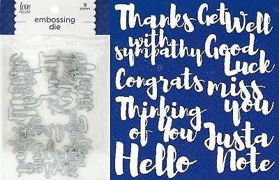 Love Nicole Embossing Die 9 pc Greetings STC0293