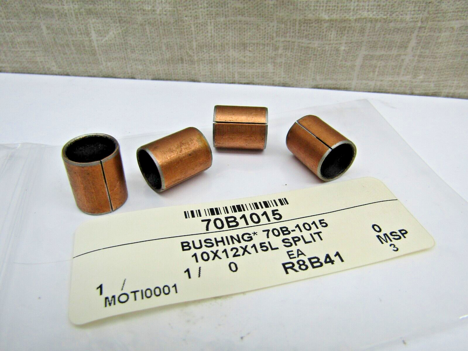 (Lot of 4) Oiles Drymet Polyacetal 10mm x 12mm x 15mm Sleeve Bearing Bushing