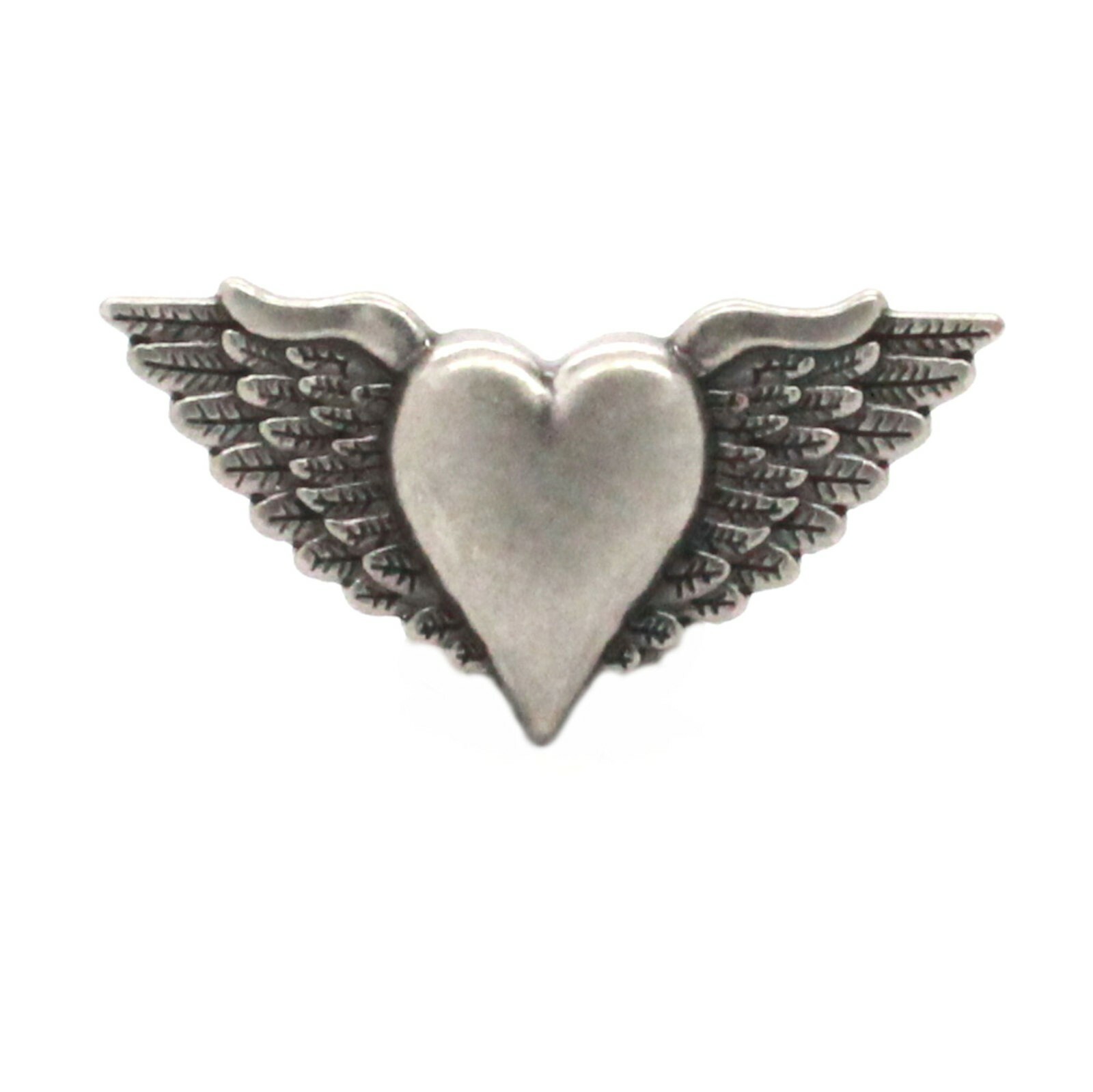 Heart and Wings Nickel Decorative Snap Set Concho 1-3/8"1265-108