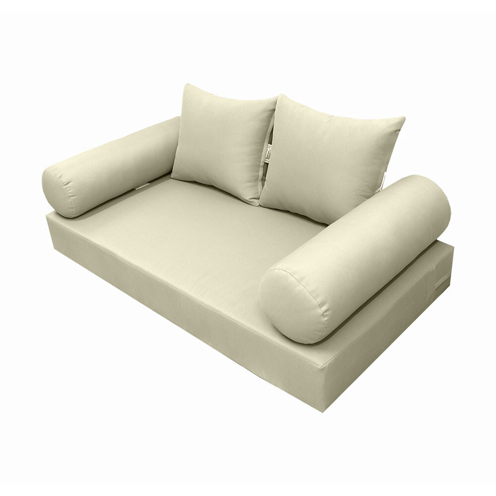 Style4 Full Size 5PC Knife Edge Daybed Mattress Bolster Pillow Cover Only AD005