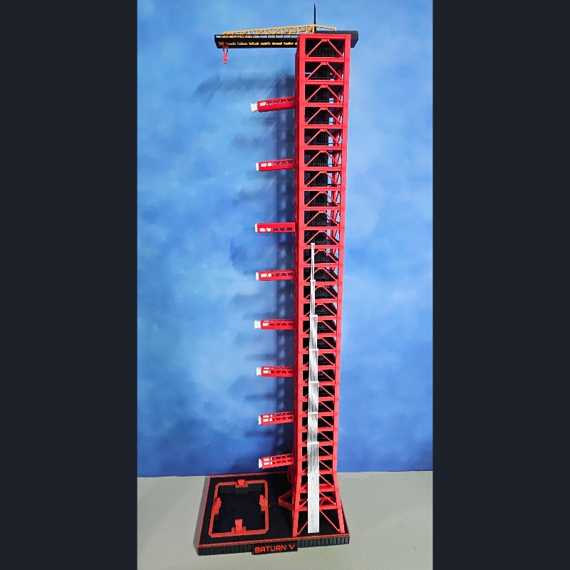 Launch Umbilical Tower LUT Finished Painted DIY for 1/144 Saturn V Rocket Model
