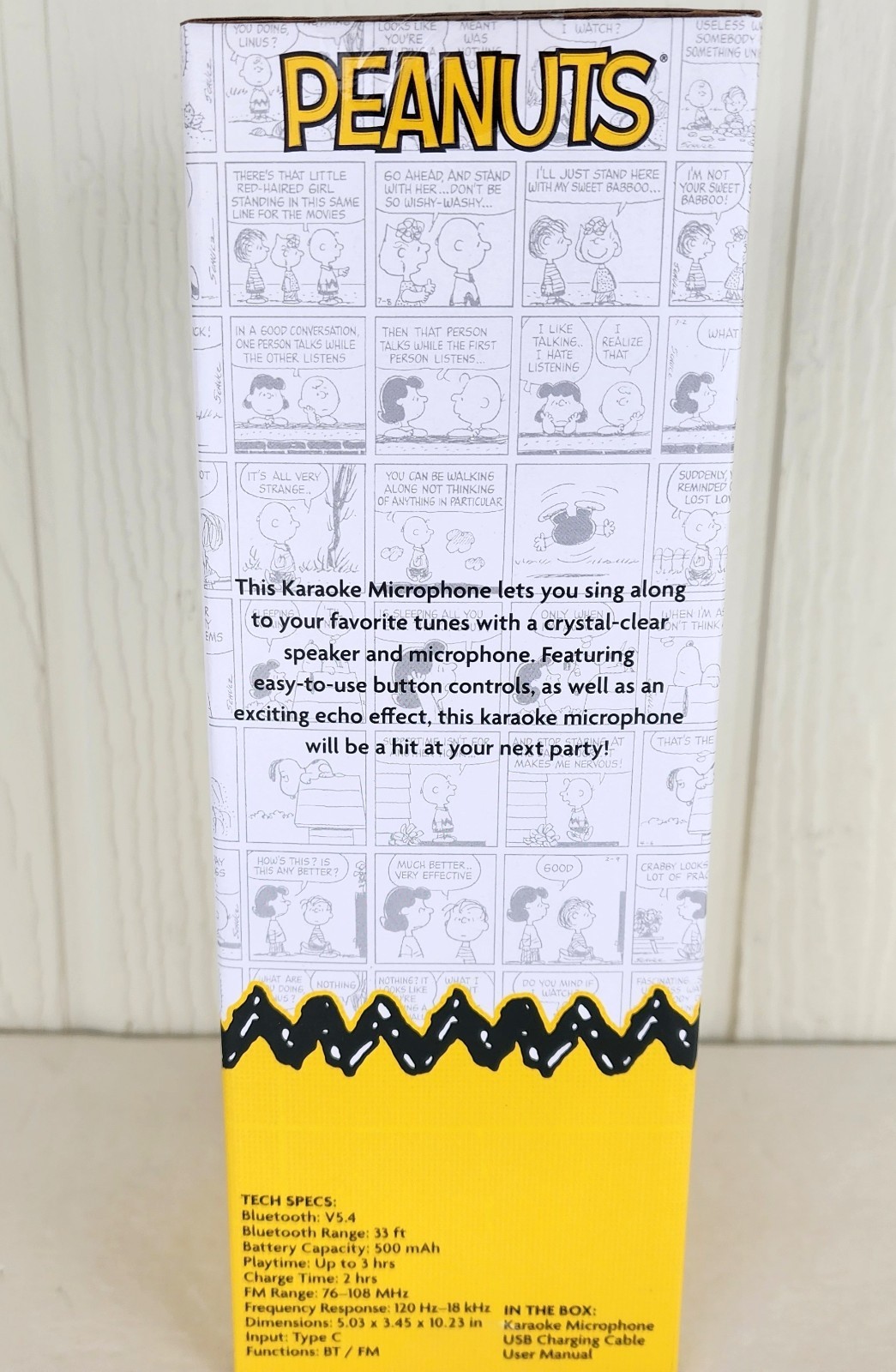 Peanuts Snoopy Bluetooth Karaoke Microphone Wireless Speaker New Sealed NIB