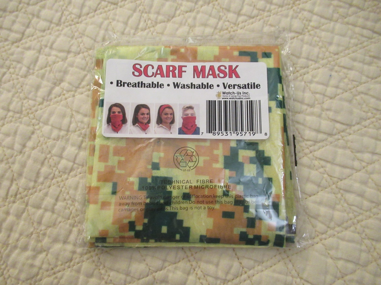 Scarf Masks (Breathable, Washable, Versatile) (Polyester) (Various Colors)