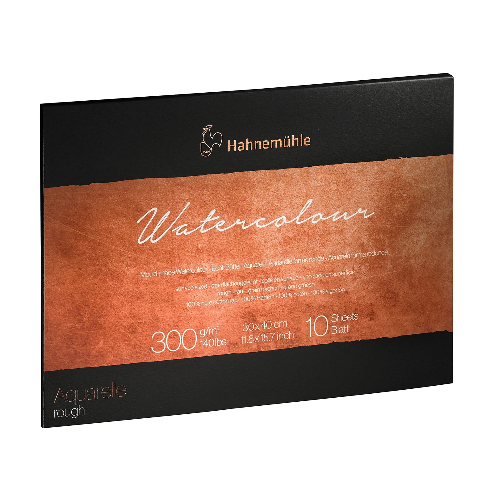 Hahnemuhle Collection Watercolor 300 Block Rough 11.8x15.7 Inches 300gsm