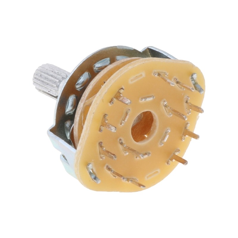 Shaft Panel Mount 2P5T Rotary Switch Selector Band 2 Pole Position 5 RS25