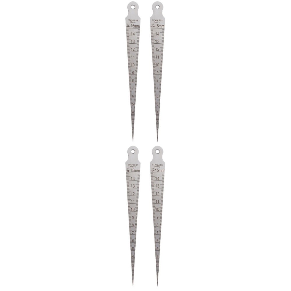 4 Pcs Pipe Tool Metric Taper Gauge Aperture Ruler Pipefitter Tools
