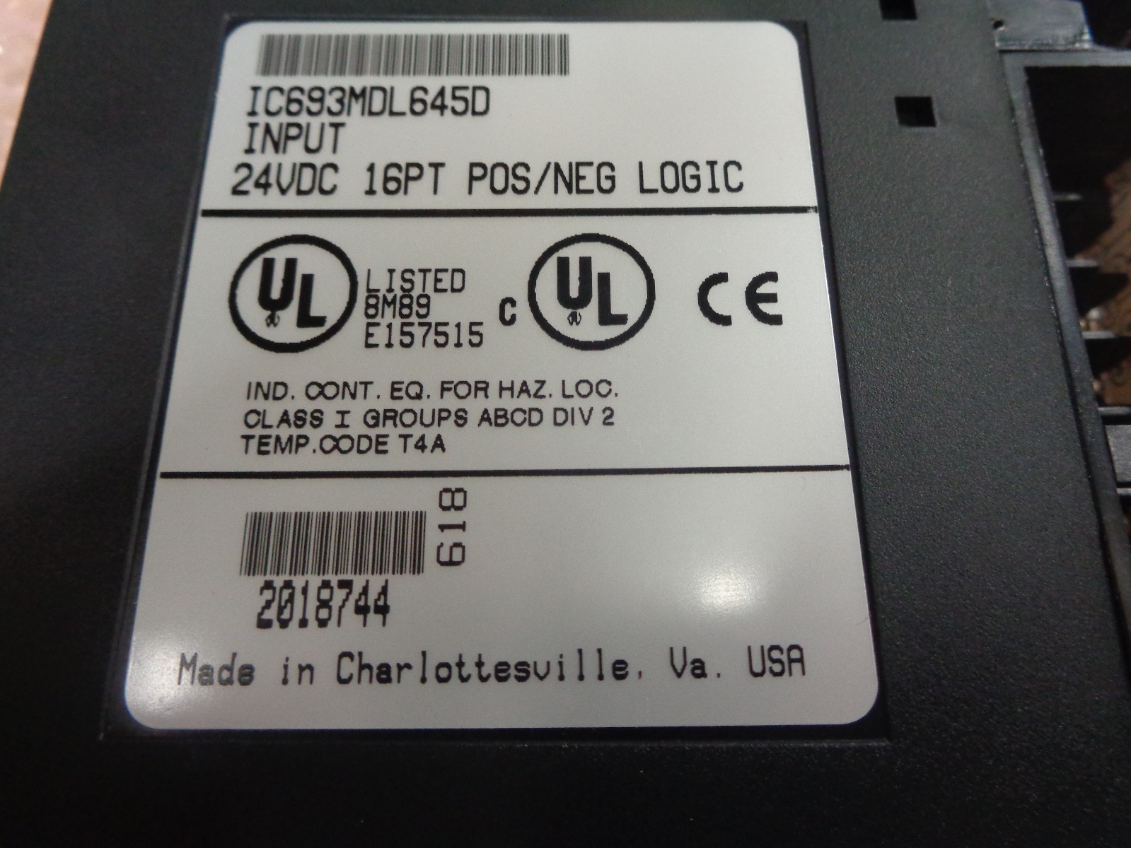 GE Input Module IC693MDL645D