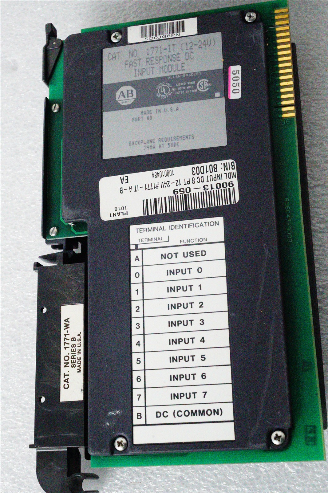 Allen Bradley 1771-IT (12-24V) Fast Response DC Input Module Series B