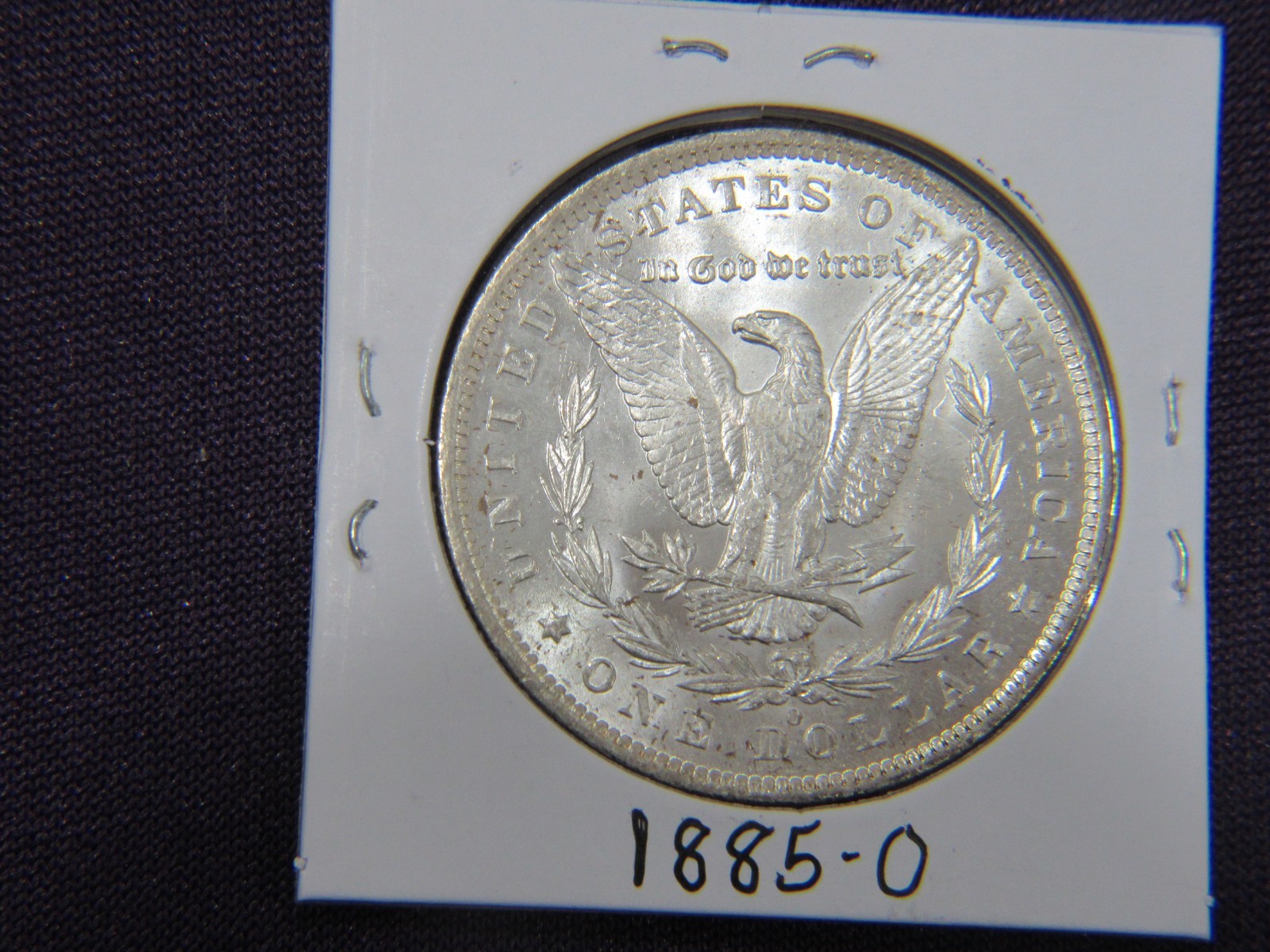 1885-O Morgan dollar in choice B.U.+ condition