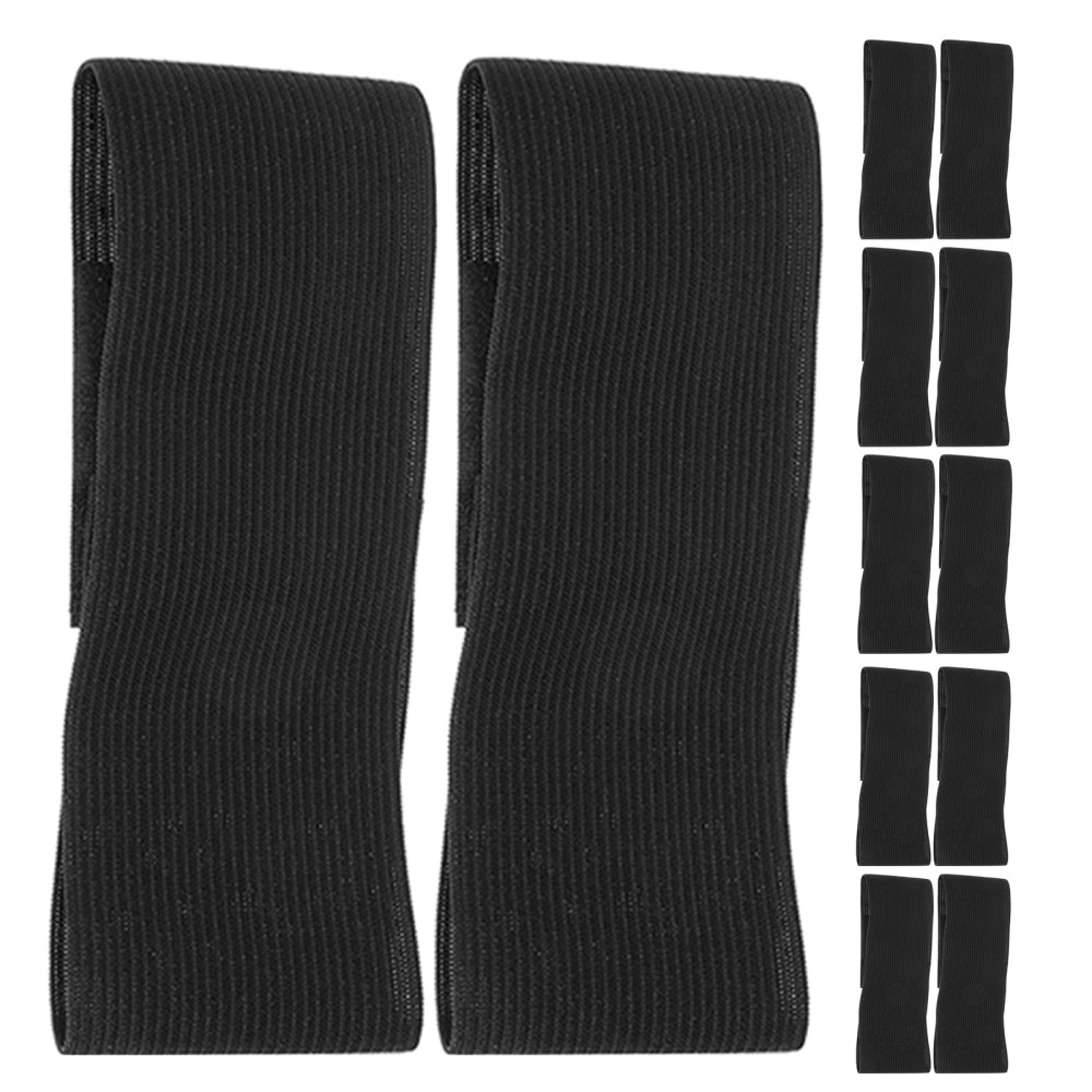 12 Pcs Elastic Black Mourning Bands Adjustable Funeral Armbands Polyester