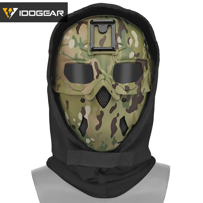 IDOGEAR Tactical Full Face Mask Protective Airsoft Mask Hood Hunting Headgear MC