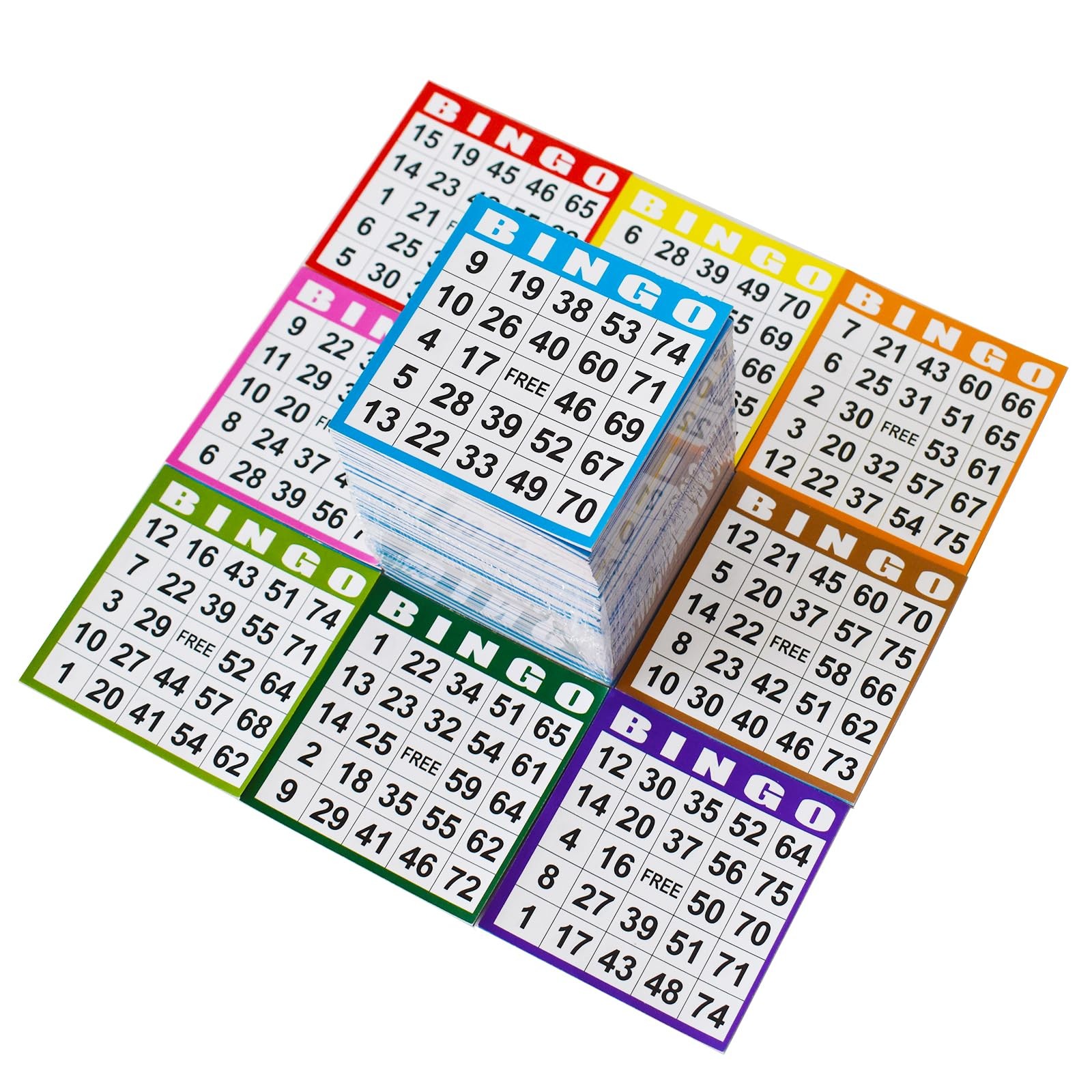 Bingo Paper Game Cards - 1 Card -100 Books of 10 Sheets