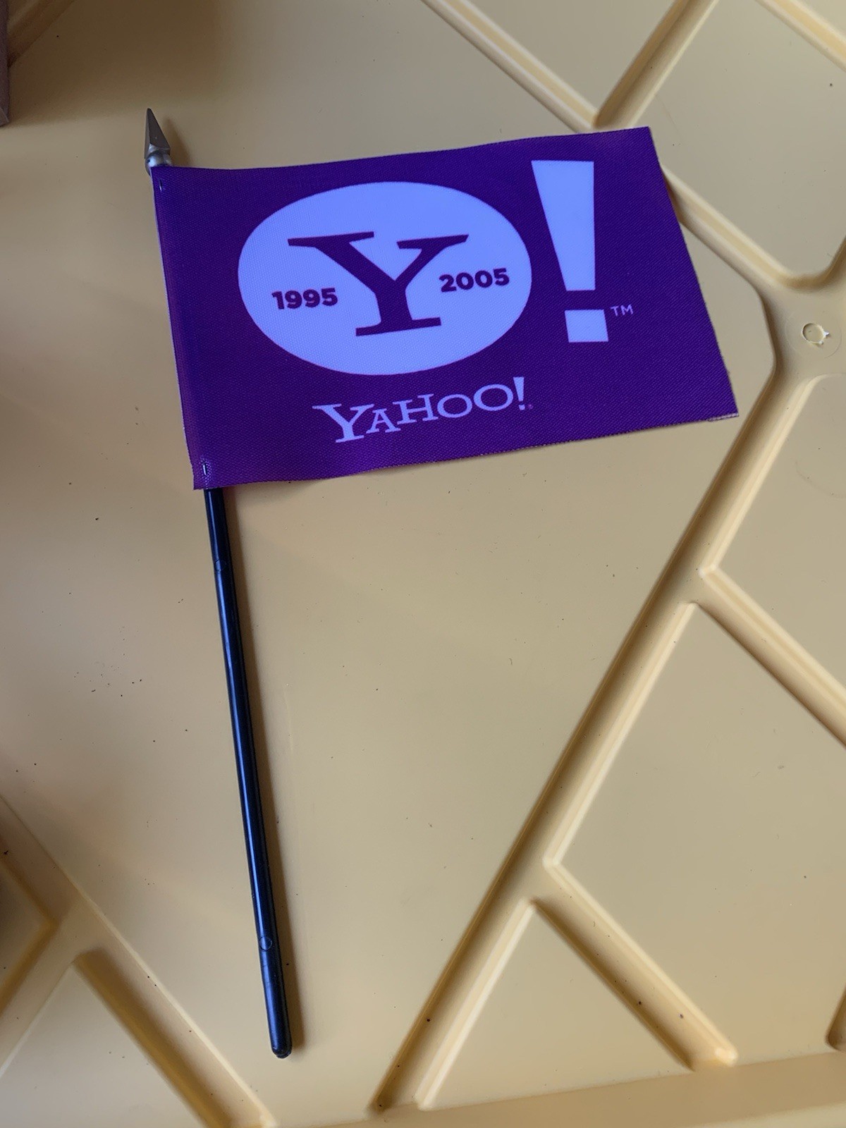 Yahoo 10th Anniversary Desk Flag