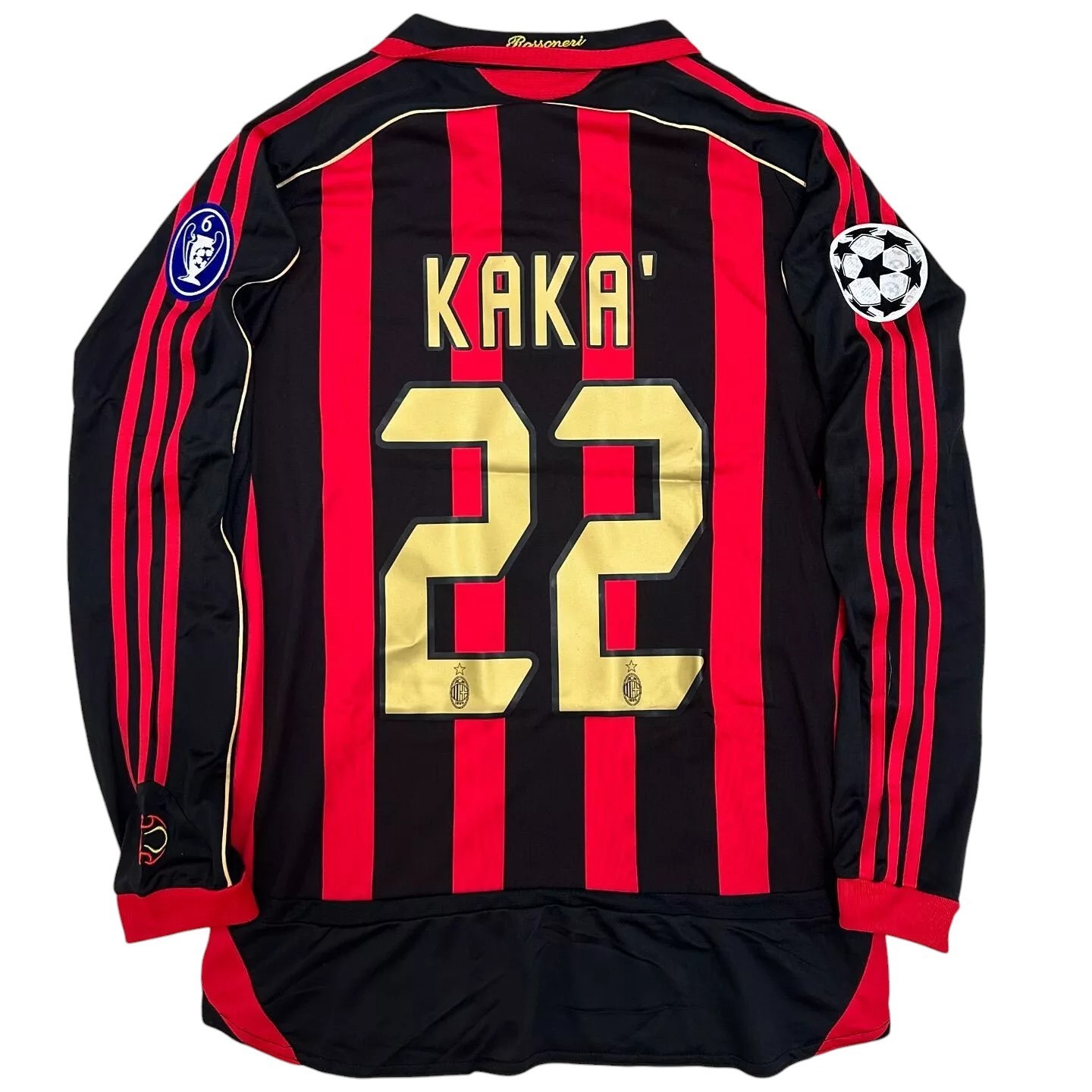 AC Milan 2007/2008 Home Jersey – Champions League – Kaka #22  Long Sleeve JERSEY