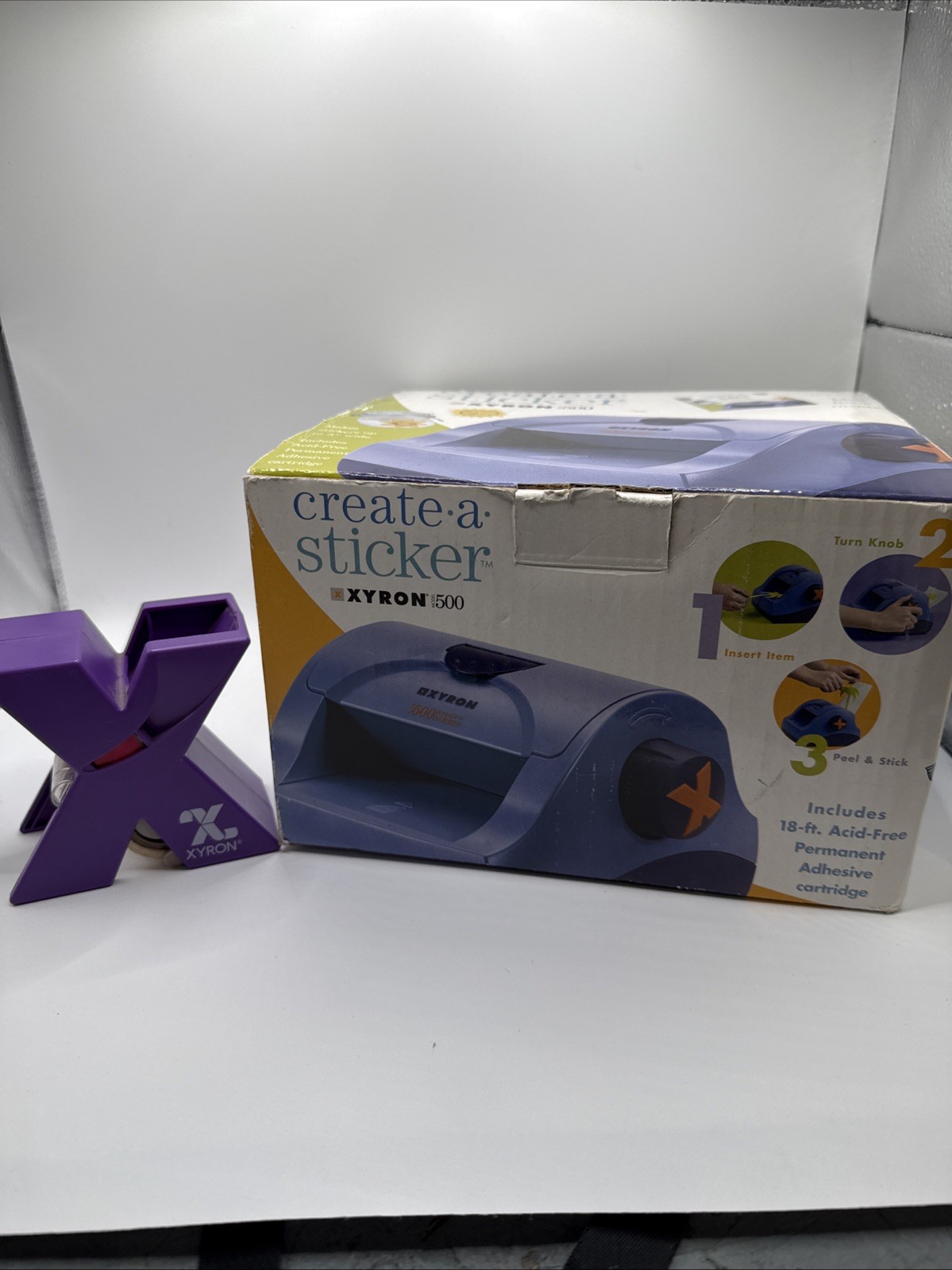 Xyron Model 500 And Model 150 Sticker Maker with partial Cartridges (Not Tested)