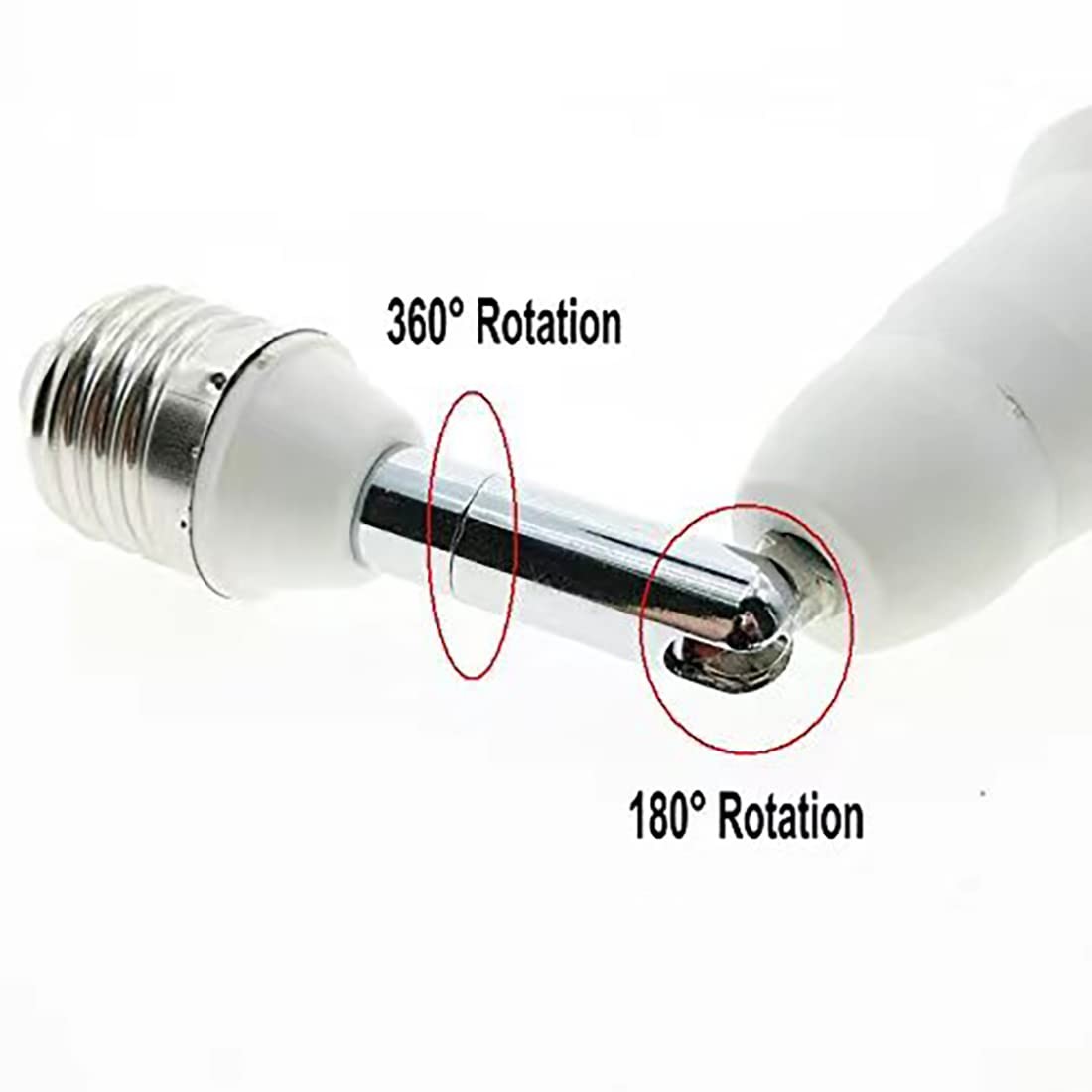 Srovil E26/E27 Light Socket Extender, 4.5 Inch Extension,Adjustable Vertical ...