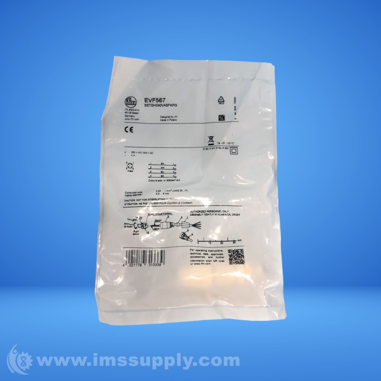 Ifm EVF567 Wirable Plug Connector FNFP