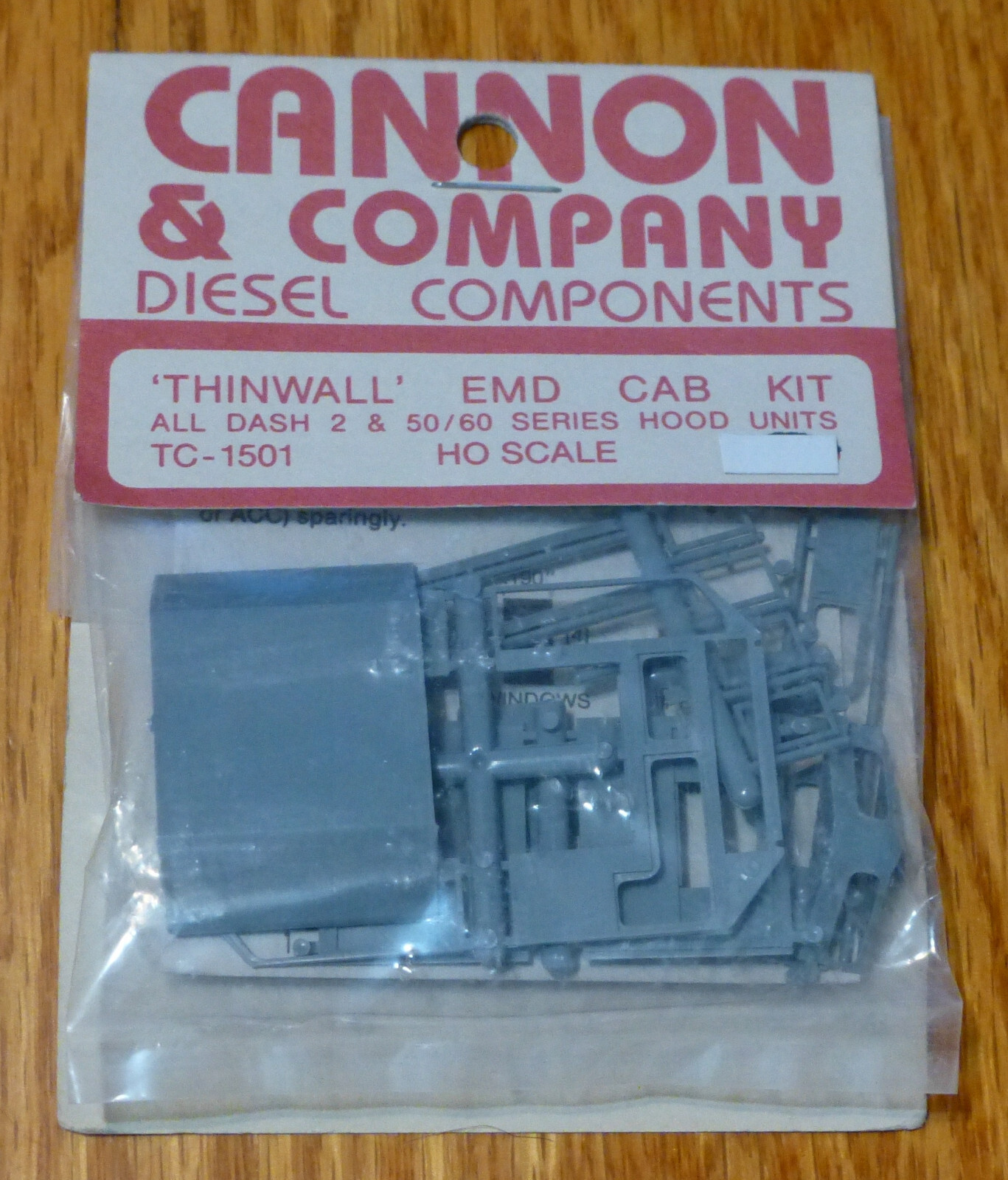 Cannon & Company #1501 'Thinwall' EMD Dash 2 Cab Kit w/Laser Cut Windows