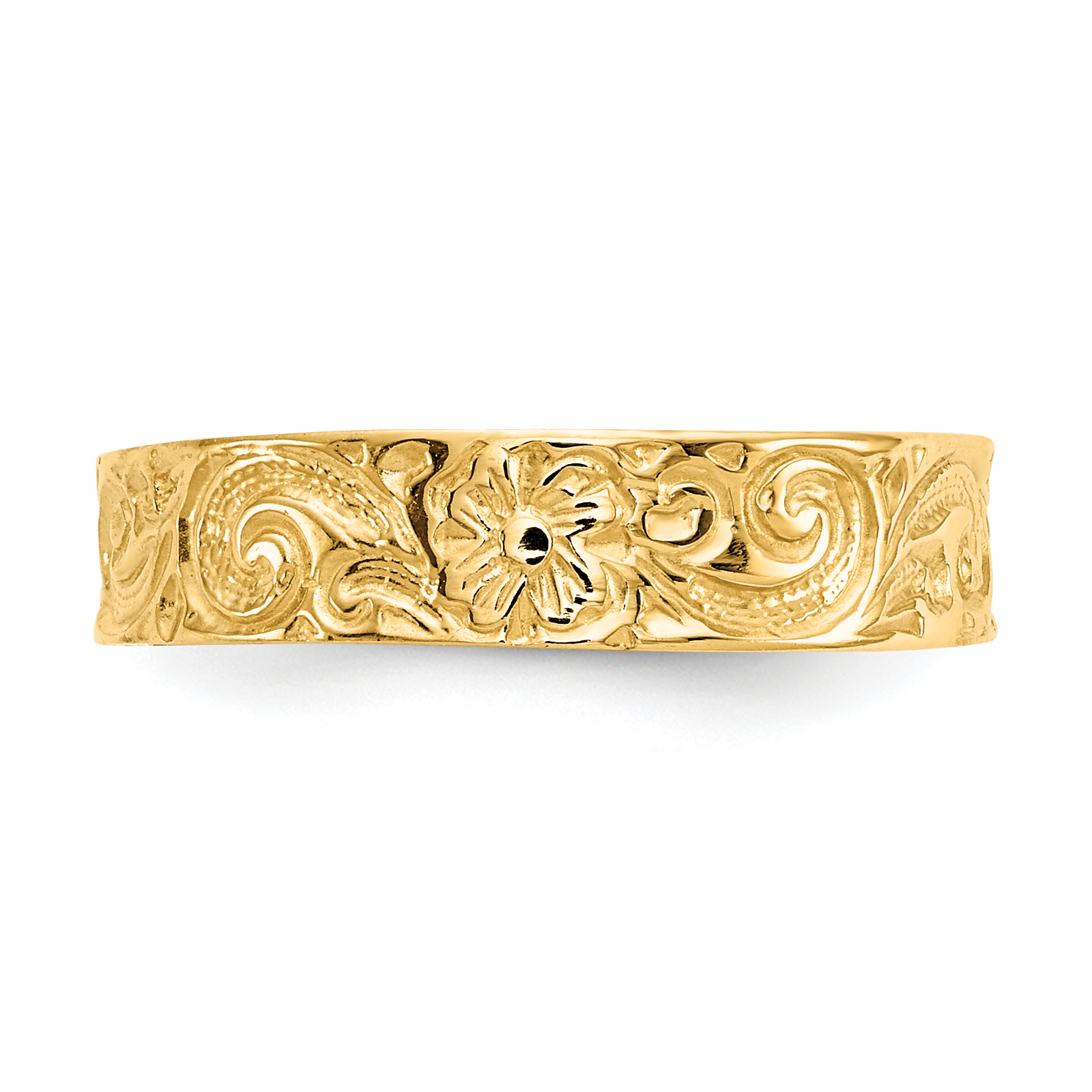 14k Flower/Scroll Toe Ring K3831