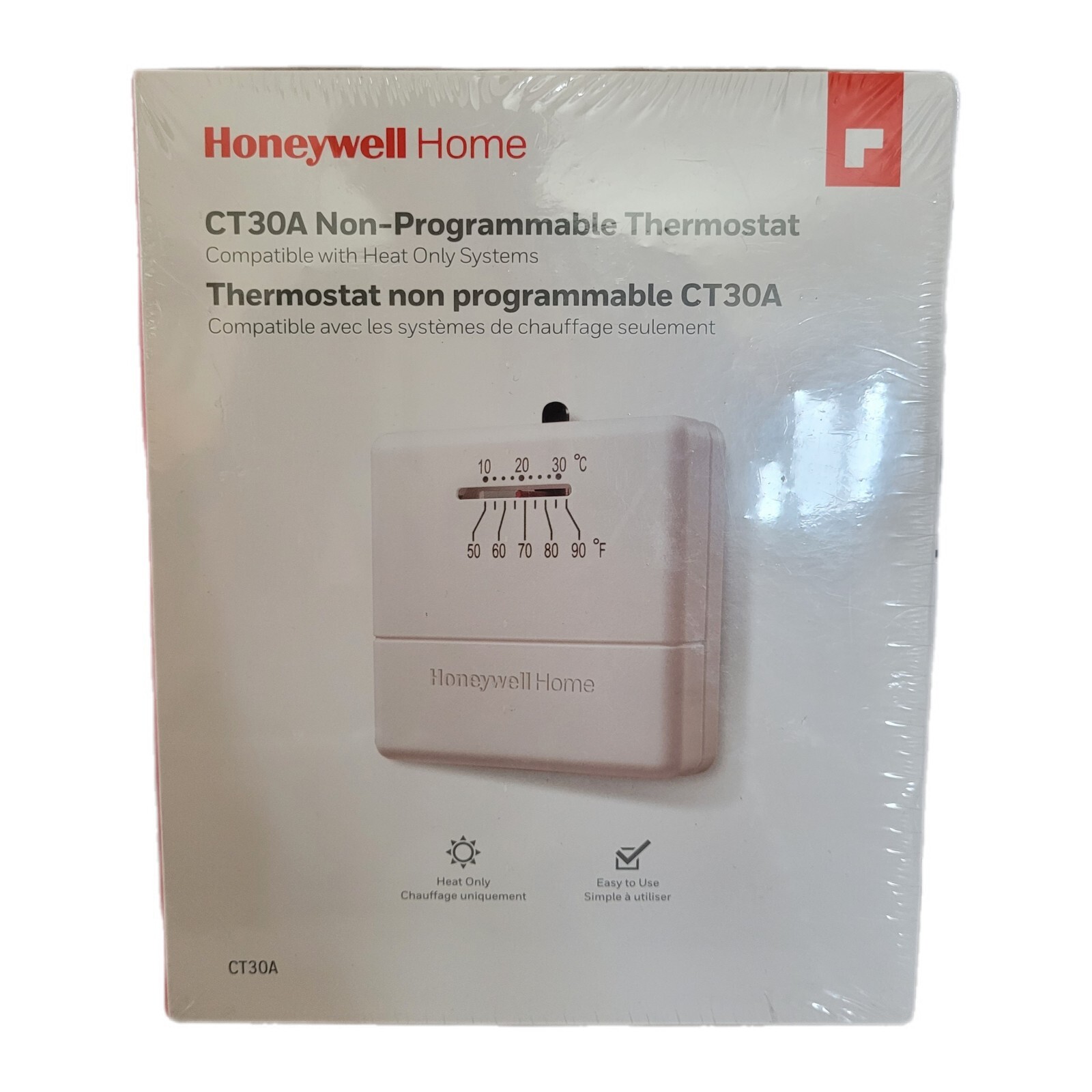 Honeywell CT30A Mechanical Non Programmable Thermostat White 120V Heat Only New