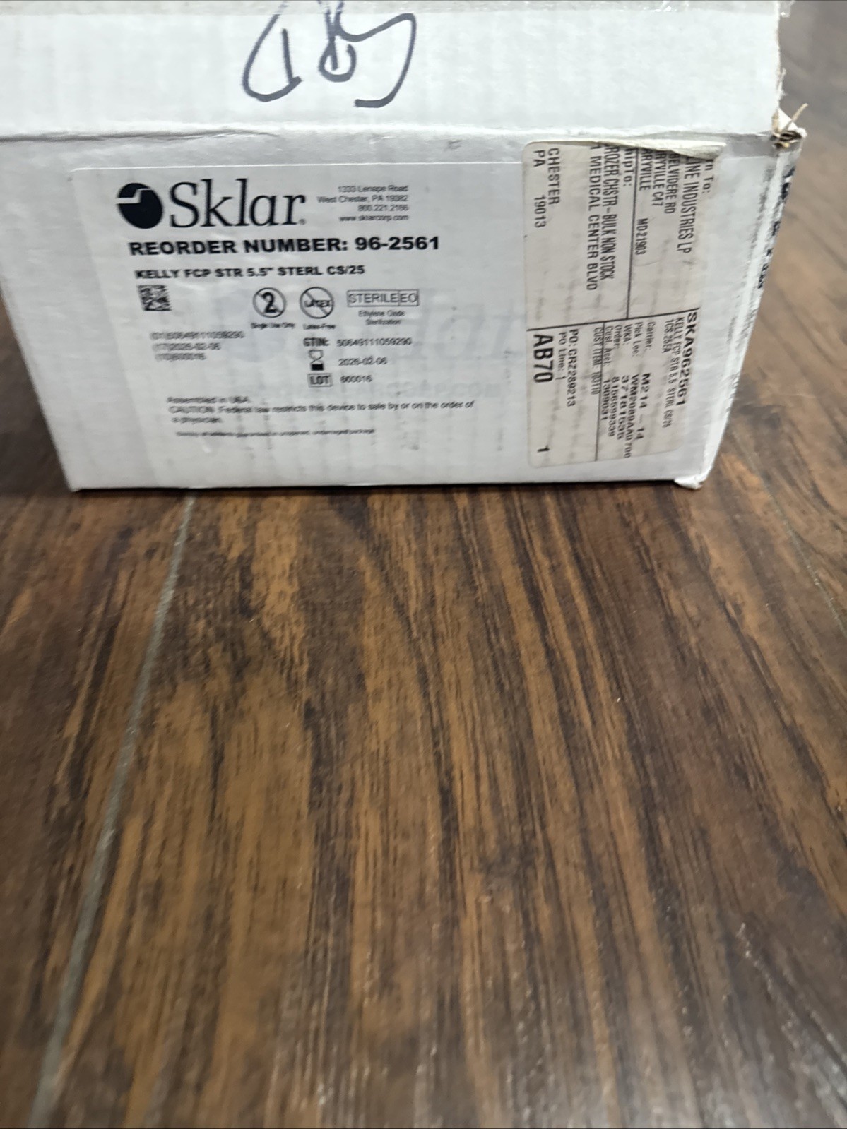 Sklar 96-2561 Kelly Forcep Straight 5.5” Sterl CS/25