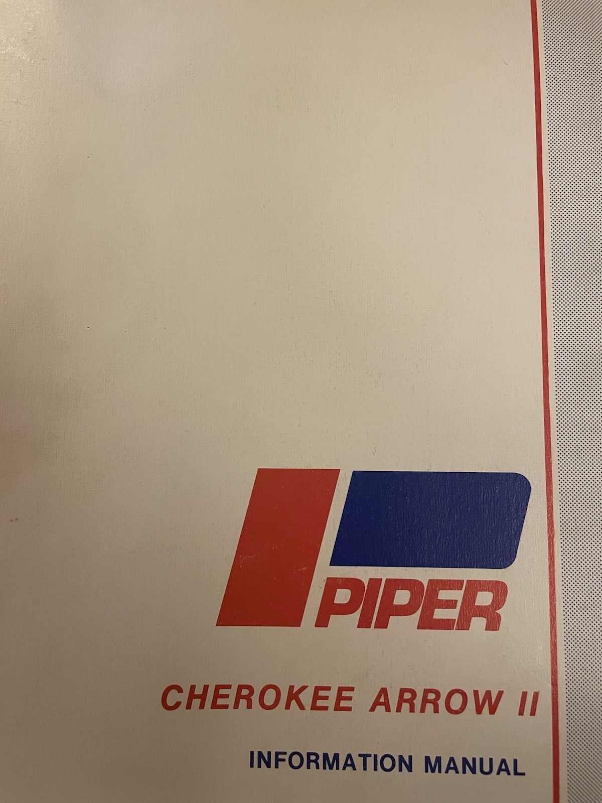 Piper Cherokee Arrow II Information Manual