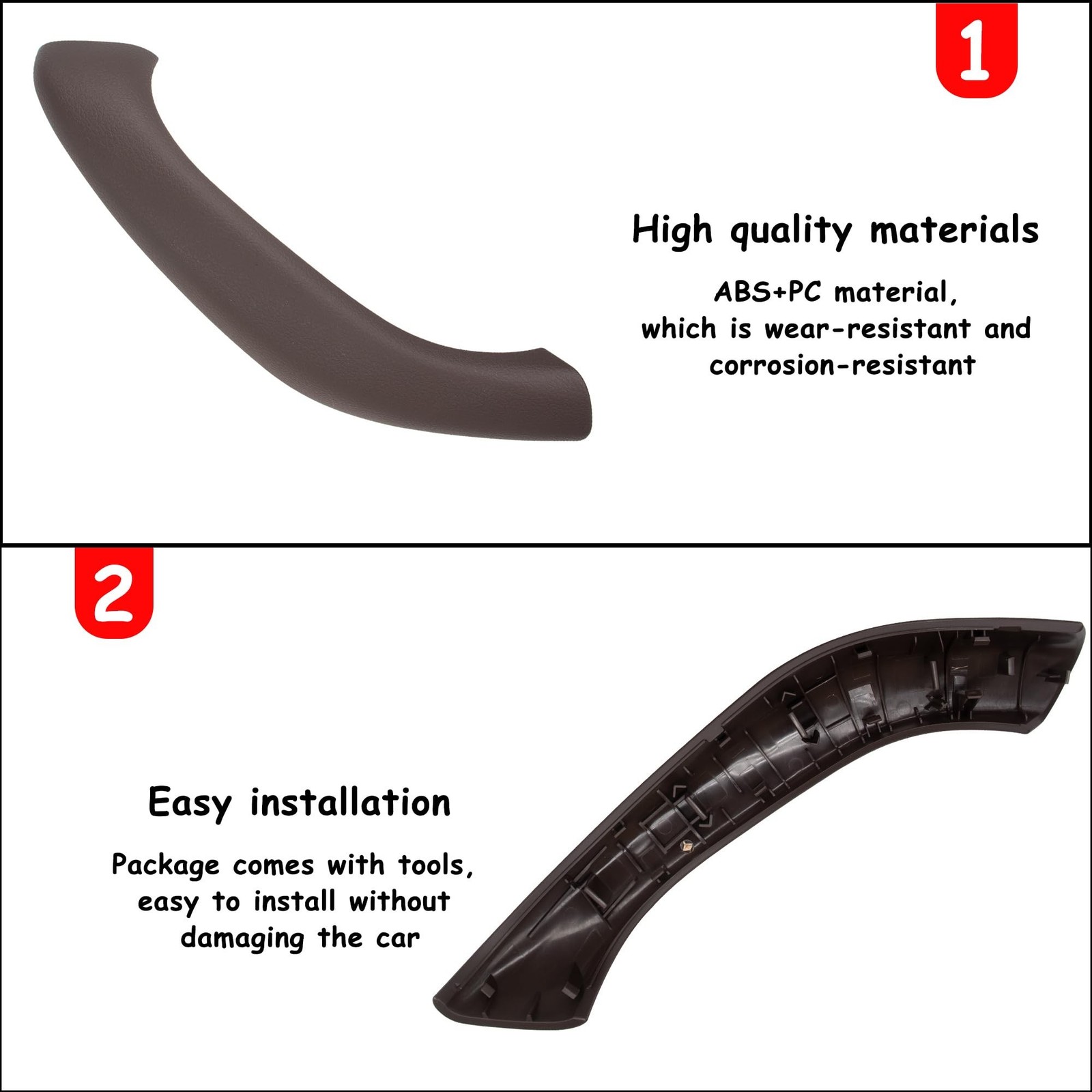 Car Inner Door Handle Pull Outer Cover Replacement for BMW X1 F48 2016-2019, ...