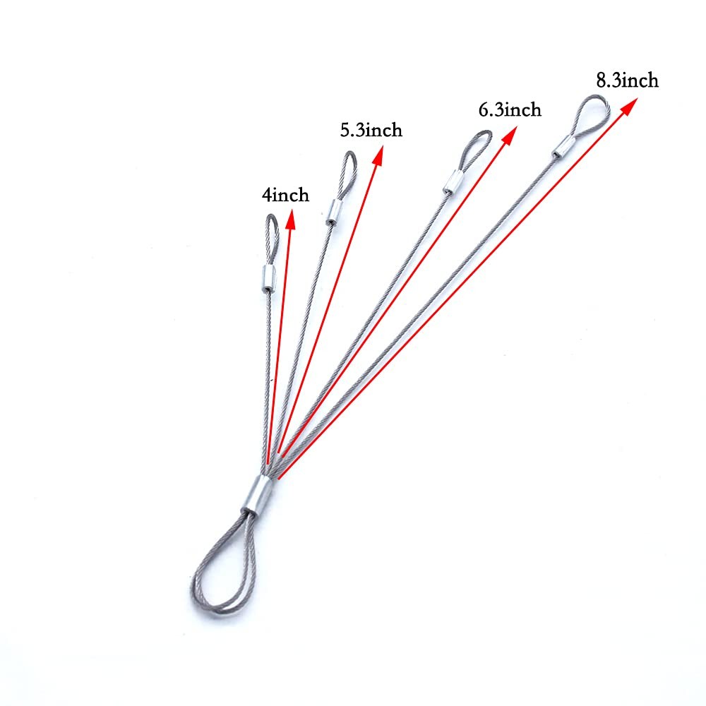 QINHAN Cable Puller Tool Wire Pulling Leader 4 Loops