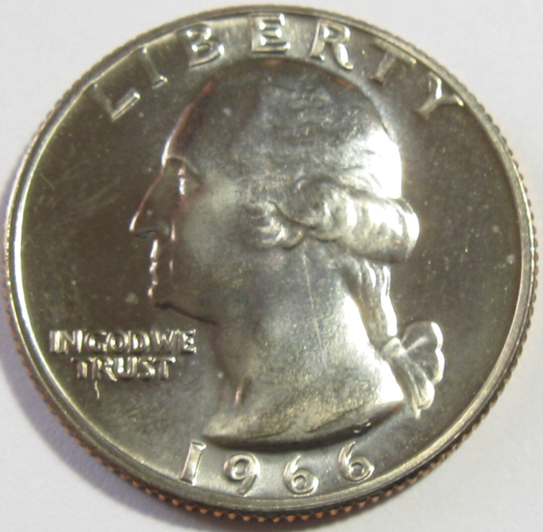1966 SMS Washington Quarter - Impared Proof Like- #10802-10